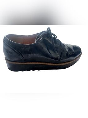 Black Women's Chunky Soled Oxford Shoes 7.5